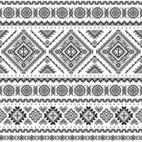 Ethnic seamless monochrome pattern. Aztec geometric background. Tribal print. Navajo fabric. Modern abstract wallpaper. Illustration for paper, textile design. vector