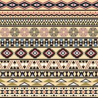Tribal navajo seamless pattern. Geometric multicolor background. Vintage soft colors. Swatches of seamless pattern included in the file. vector