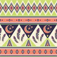 Tribal striped seamless pattern. Aztec geometric colorful background. Can be used in textile design, web design vector