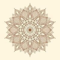 Mandala. Beautiful hand drawn flower. Ethnic lace round ornamental pattern. Can be used to fabric design, decorative paper, web design, embroidery, tatoo vector