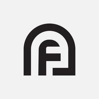 AF FA Monogram Logo Modern Rounded Minimal Letter Logo Design for Branding and Digital Identity vector