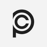 CP PC Monogram Logo Minimalist Circular Letter Logo Design for Professional Branding Identity vector