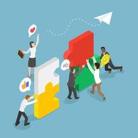 3D Isometric Flat Illustration of Workplace Motivation, EVP, Employee Value Proposition vector