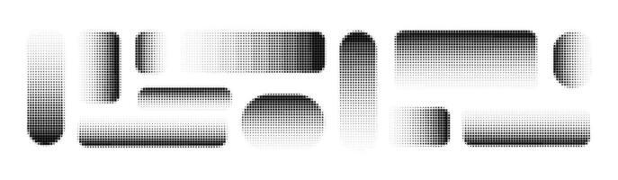 Pixel transform digital effect. Abstract rectangle mosaic texture fade. Flat illustration isolated on white background. vector