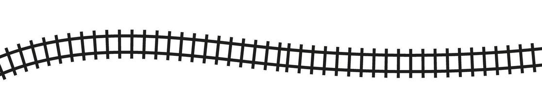 Train road top view pattern. Railway track line circle map icon. Flat illustration isolated on white background. vector