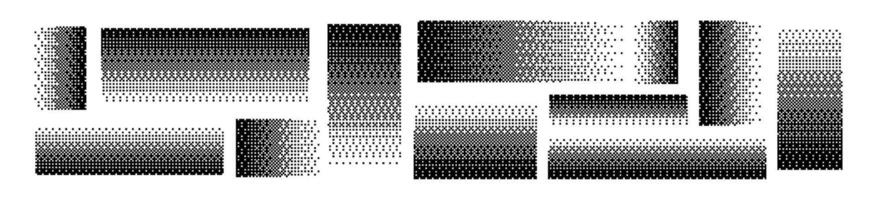 Pixel background dissolve pattern. Digital mosaic dot fade texture effect. Flat illustration isolated on white background. vector