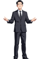 Manager Presenting Department Review in Transparent Background png