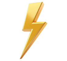 a golden lightning bolt on a transparent background png