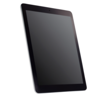 Black tablet computer device with touchscreen png