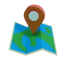 Location Map with Marker isolated on transparent background png