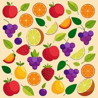 Colorful Fruit Pattern Background vector