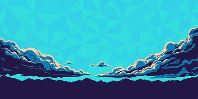 Abstract Blue Sky Cloudscape Background vector