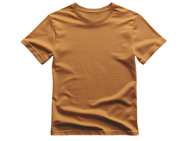 Brown T-Shirt Mockup, Design Template with Transparent Background for Easy Customization png