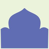 Mosque icon in flat style. Flat illustration of mosque icon for web design. Suitable for religious design purposes in poster elements, banners, moslem greeting cards vector