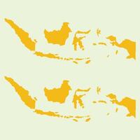 Orange Map of the country of Indonesia on a light green background. Geographical location and morphology of the country of Indonesia on a flat map vector