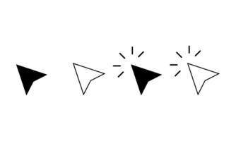 click icon set collection pointer arrow cursor design vector