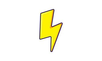 lightning power icon design vector