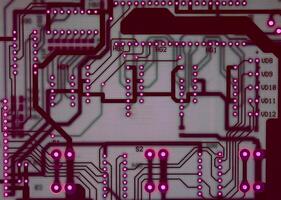 Translucent Printed Circuit Board With Illuminated Signal Points photo