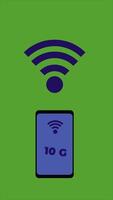 Mobile Internet Signal and 10G Connectivity Concept video
