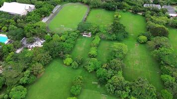 Drone Aerial View of Sports Training Fields and Athletic Center video