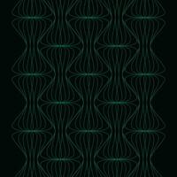 Elegant geometric texture with an abstract pattern of symmetrical curved lines on a dark green background vector