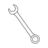 customizable wrench isolated on white background vector