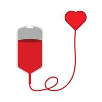 blood transfusion for a patient. isolated on a white background vector