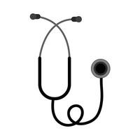 isolated doctor's stethoscope on a white background vector