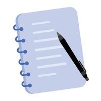 notebook to write something isolated on a white background vector
