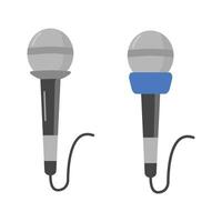 microphone for singing or interviewing journalists isolated on white background vector