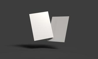 leaflet page a4 papaer white color isolate mockup empty blank booklet blank business information document presentation show sheet poster banner object model advertisement product marketing sale mockup photo