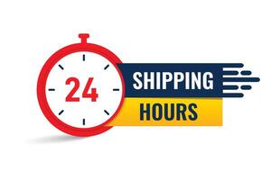Shipping hours distribution shipment design vector