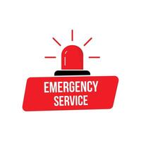 24 hours emergency service design red colour vector