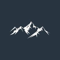 Mountain range in monochrome, showcasing sharp, angular peaks and rugged terrain vector