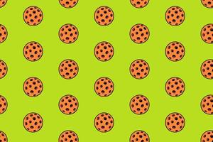pickleball balls colorful pattern on green background. doodle pickleball balls object symbol seamless pattern background. pickleball balls seamless pattern for pickleball sport merchandise vector