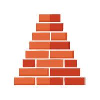 Stacked bricks building a tower vector