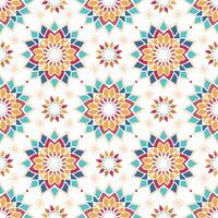 Seamless pattern Intricate Islamic geometric patterns in jewel tones vector