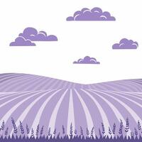Drifting Clouds Over Lavender Fields vector