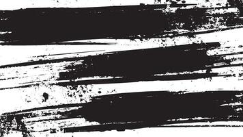 Grunge Horizontal Brush Stroke Set, Distressed Ink Texture Strips for Banners and Urban Art vector
