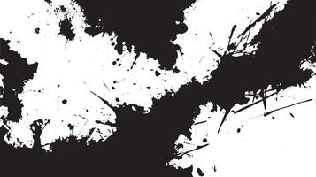 Dynamic Black Ink Splatter Texture on White Background for Abstract Grunge Art vector