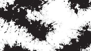 Chaotic Black Ink Splatter Background with Abstract Grunge Texture vector