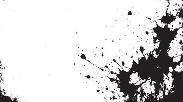 Dynamic Right-Side Black Ink Splatter on White Background vector