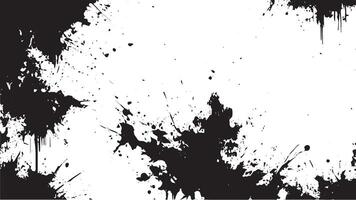 Dynamic Black Ink Splatters and Drips on White Background for Grunge and Urban Designs vector