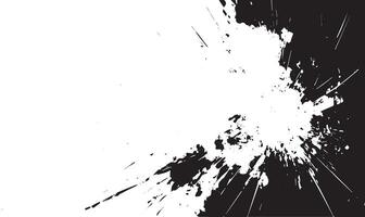 Black Ink Explosion Splatter Texture on White Background for Abstract Grunge Artwork vector