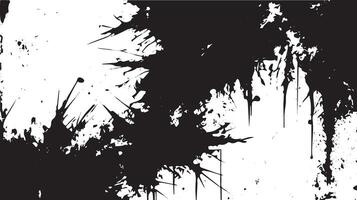 Dripping Ink Splatter Texture Background in Black and White for Grunge and Abstract Art Projects vector