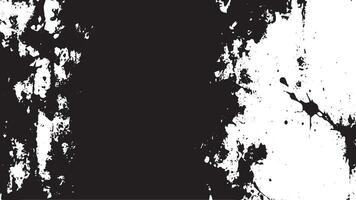 Grunge Black and White Vertical Splatter Background, Distressed Ink Texture Art vector