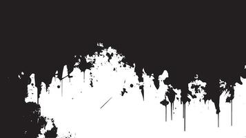 Dripping Ink and Grunge Splatter Texture Background, Black and White Abstract Art Design vector