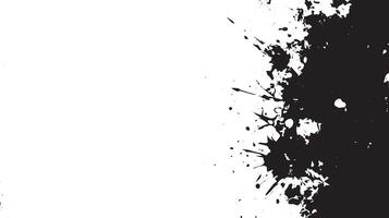 Dynamic Black Ink Splatter on White Background for Modern Grunge Art and Design Projects vector
