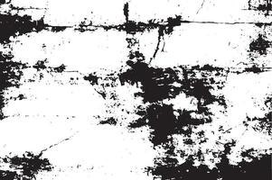 Grunge Distressed Wall Texture Background in Black and White for Vintage Design vector
