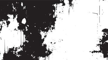 Grunge Dripping Paint Texture, Black and White Abstract Distressed Background vector